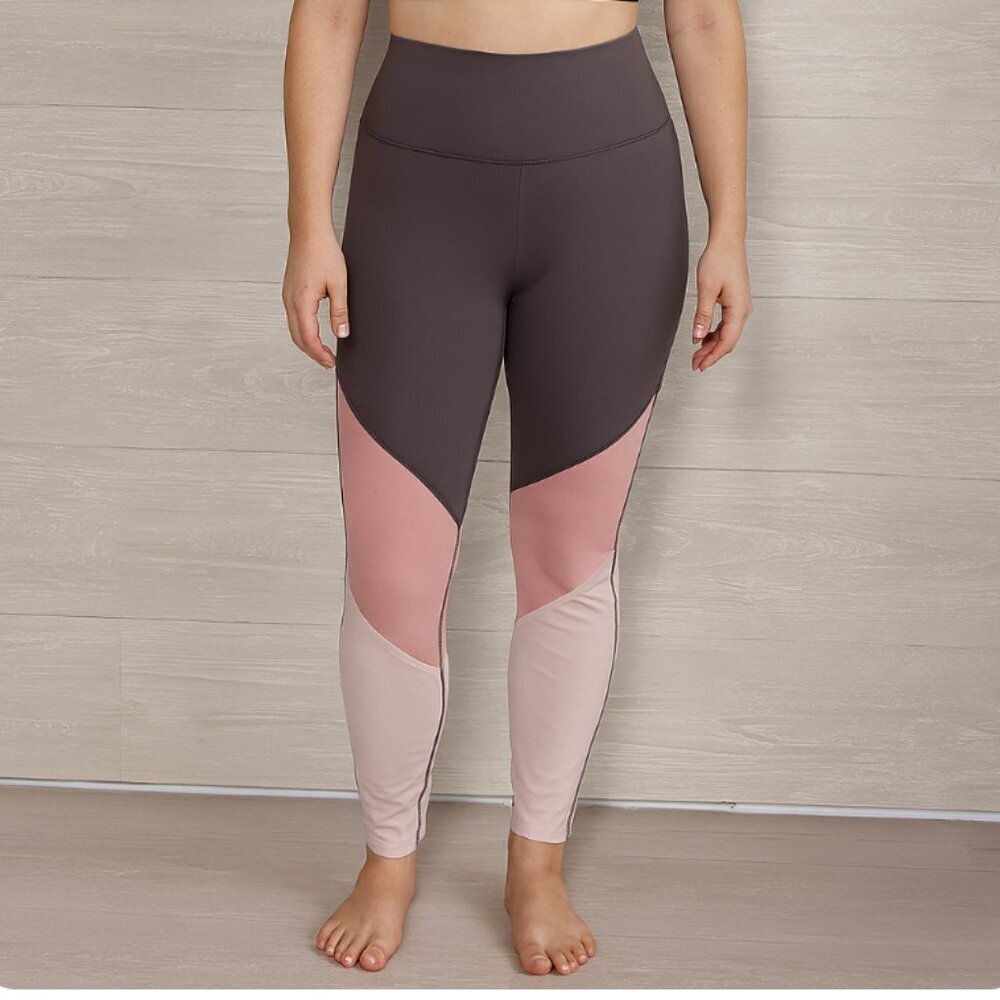 Fabletics PowerHold Women's Mid Rise Colorblock Mesh Athletic Leggings size XS